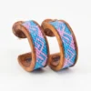 aretes madera con macrame santiago rugeles