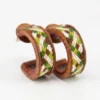 aretes madera con macrame santiago rugeles