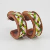 aretes madera con macrame santiago rugeles