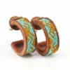 aretes madera con macrame santiago rugeles