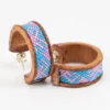 aretes madera con macrame santiago rugeles