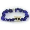 Pulsera de lapislazuli natural en chips y hueso tallado a mano Santiago Rugeles