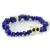 Pulsera de lapislazuli natural en chips y hueso tallado a mano Santiago Rugeles
